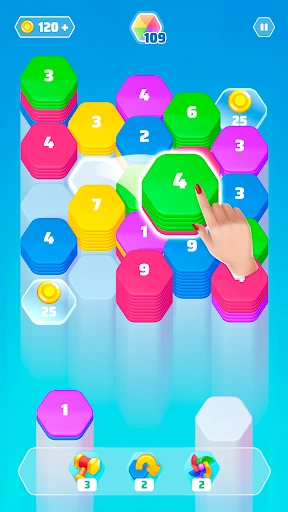 Zrzut ekranu 1 z gry Color Slide - Hexa Puzzle - gra logiczna